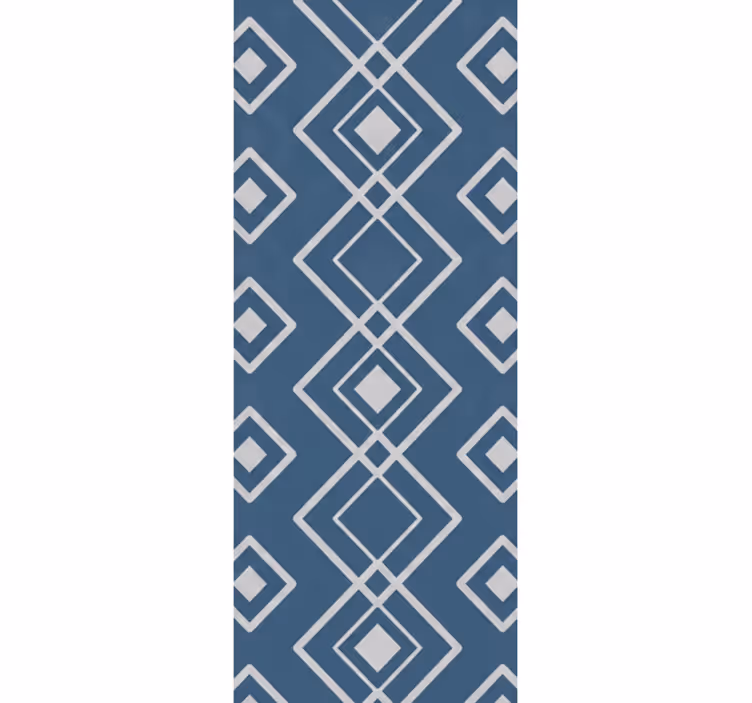 Tenda a rullo corridoio geometrico blu superfresco easy - TenStickers