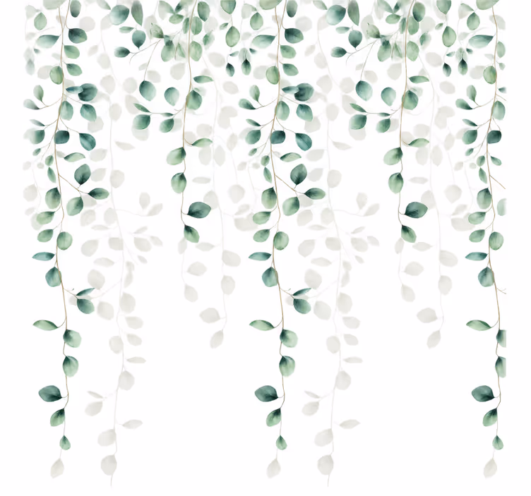 Tenda a rullo verde foglie pendenti - TenStickers