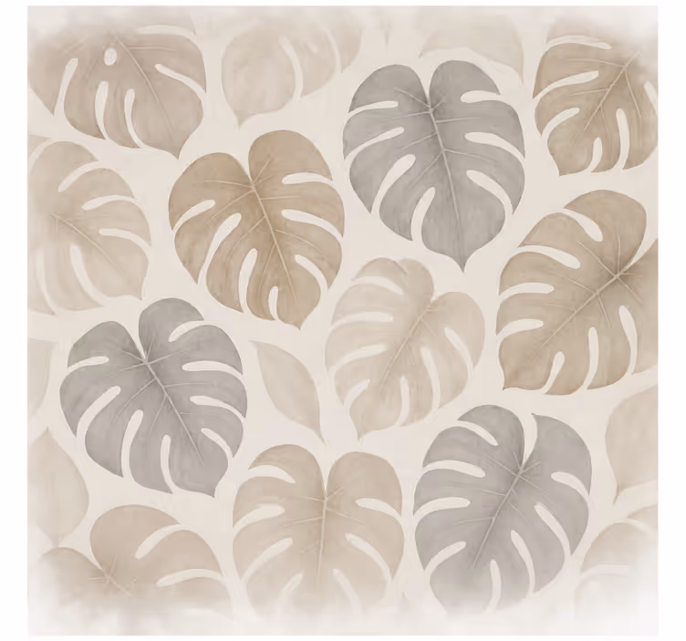 Tenda a rullo marrone foglie di foresta tropicale - TenStickers