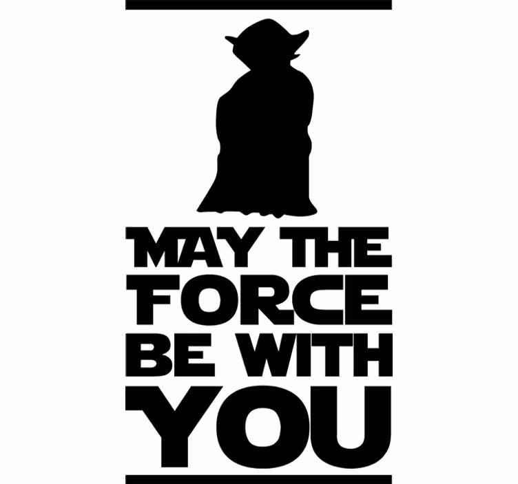 Tenda a rullo serie e film frase di yoda - TenStickers