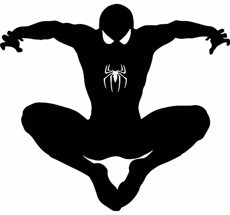 Tenda a rullo supereroi silhouette di spiderman - TenStickers