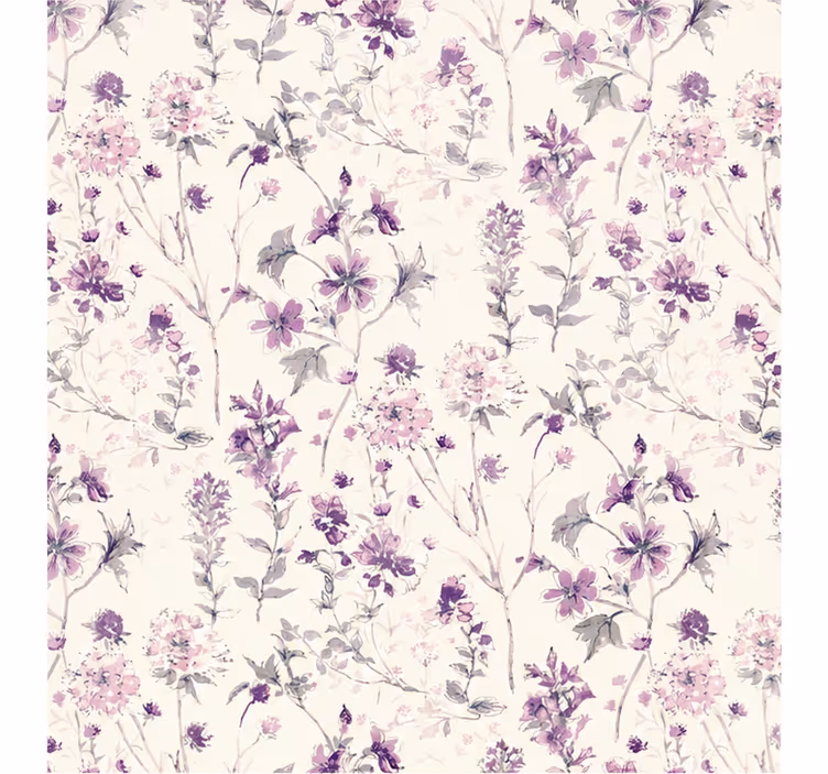 Tenda a rullo porpora fiori di lilla - TenStickers
