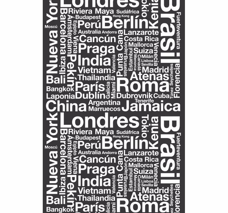 Tenda a rullo con frasi Città - TenStickers