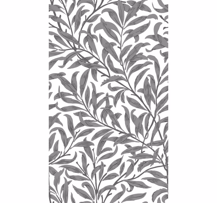 Tenda a rullo fiori motivo botanico grigio - TenStickers