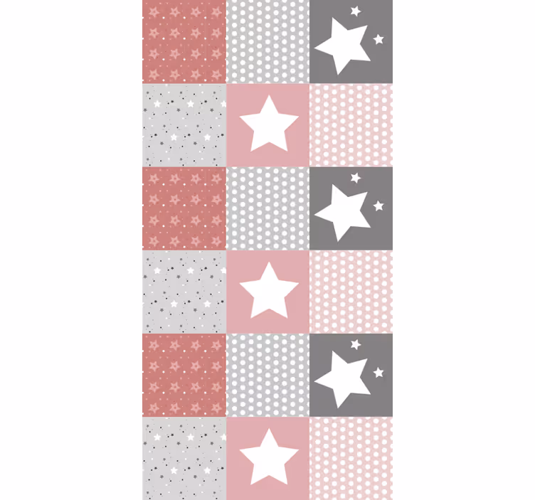 Tenda a rullo neonati motivo a stella patchwork - TenStickers