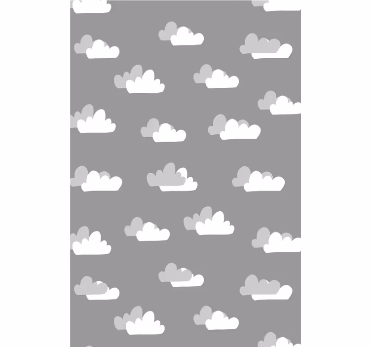 Tenda a rullo grigia modello di nuvola cumuliforme - TenStickers