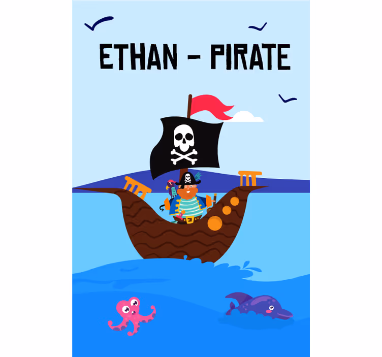 Tende a rullo personalizzabili avventura pirata mare - TenStickers