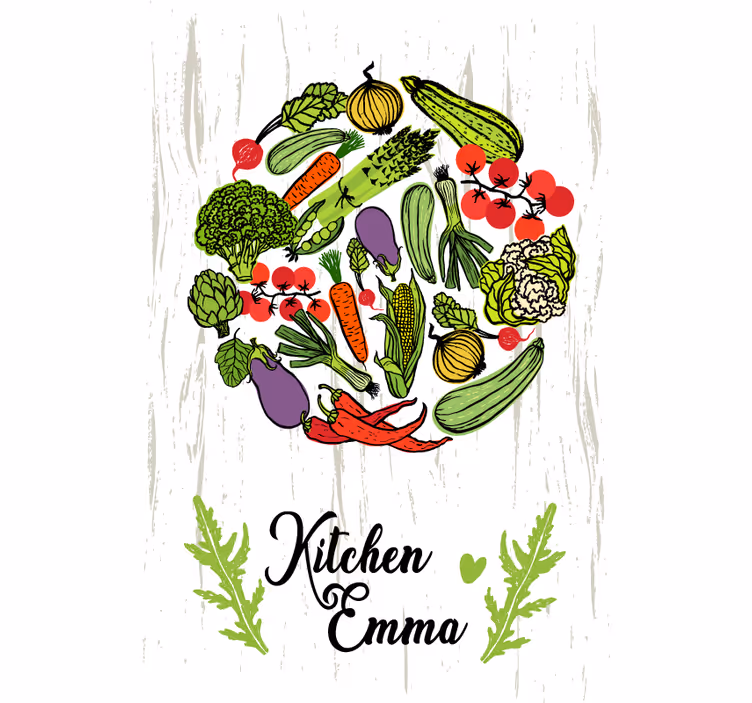Tenda a rullo personalizzabili Cucina verdure - TenStickers