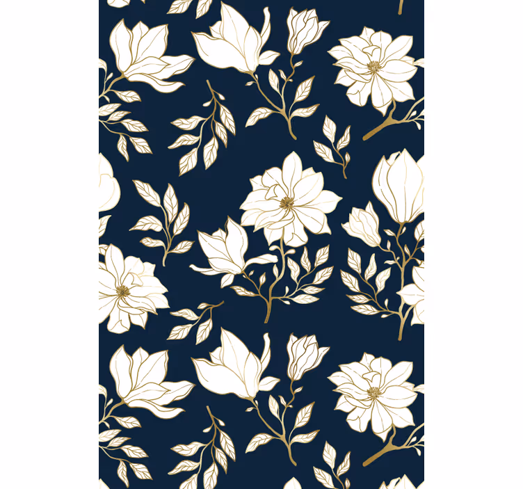 Tenda a rullo fiori illustrazione botanica - TenStickers