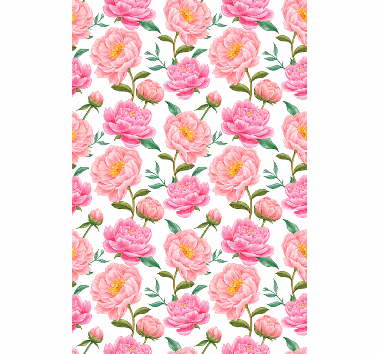 Tenda a rullo classica Tende a rullo fiore rosa - TenStickers