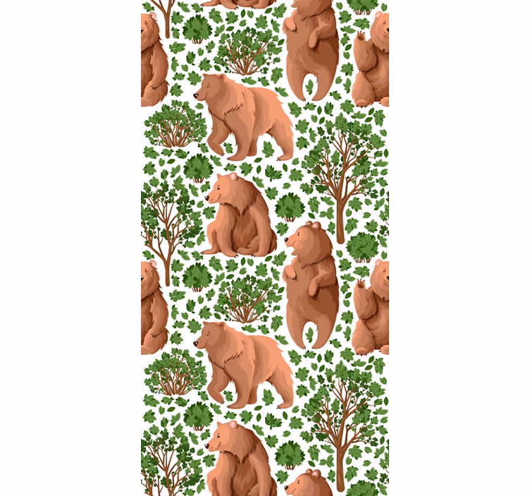 Tenda a rullo animali modello della foresta dell'orso - TenStickers