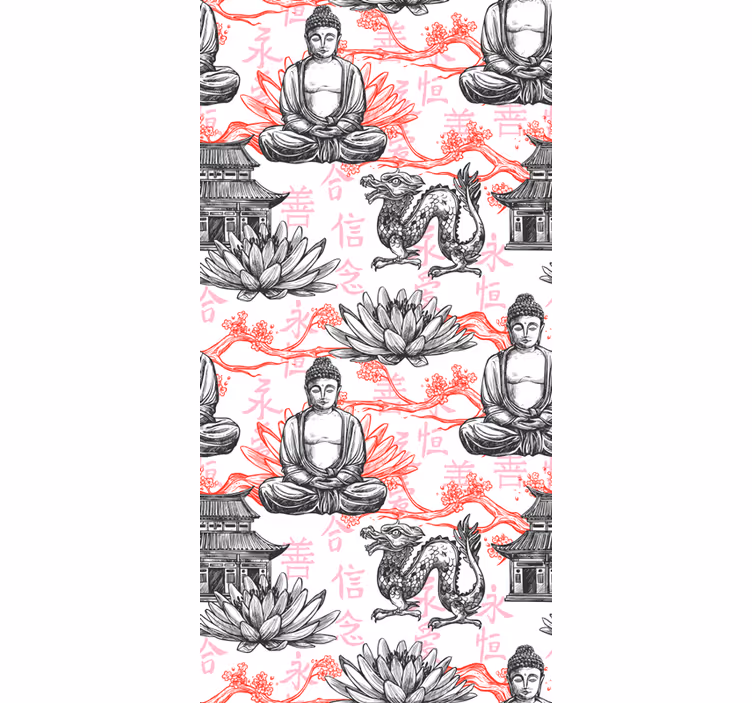 Tende a rullo cameretta Buddha ornamentale - TenStickers
