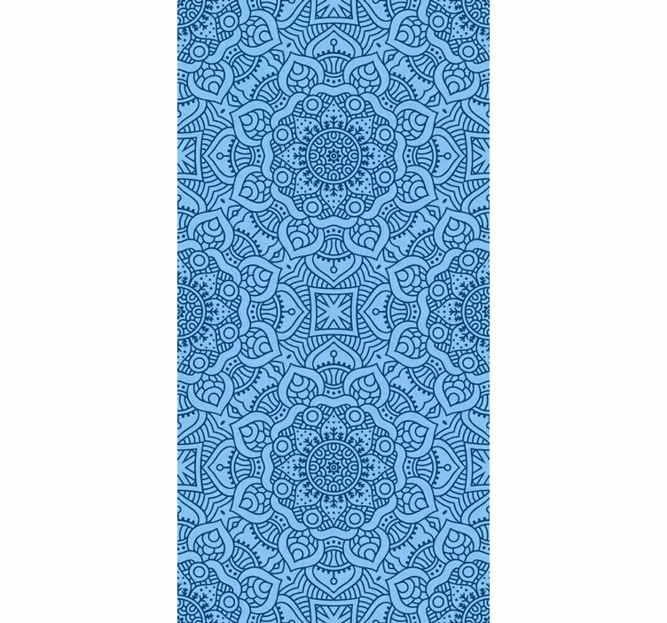 Tenda a rullo soggiorno mandala blu - TenStickers