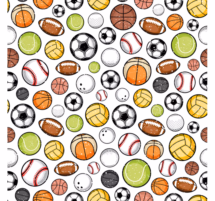 Tenda a rullo sport attrezzatura per palline assortite - TenStickers
