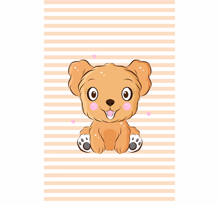 Tenda a rullo animali illustrazione di cucciolo carino - TenStickers