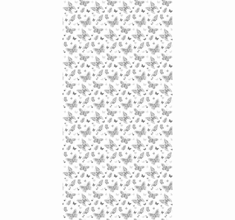 Tenda a rullo farfalle modello grigio - TenStickers