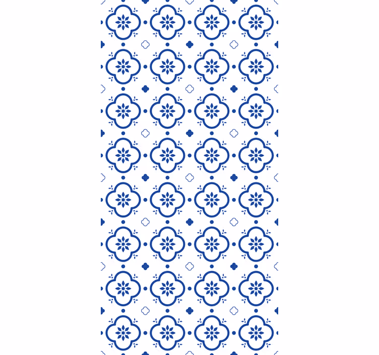 Tenda a rullo cocina moderna trame e modelli piastrelle blu - TenStickers
