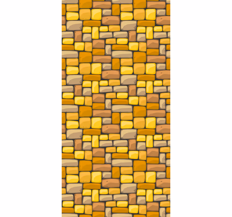 Tende a rullo motivi mosaico rettangolare giallo - TenStickers