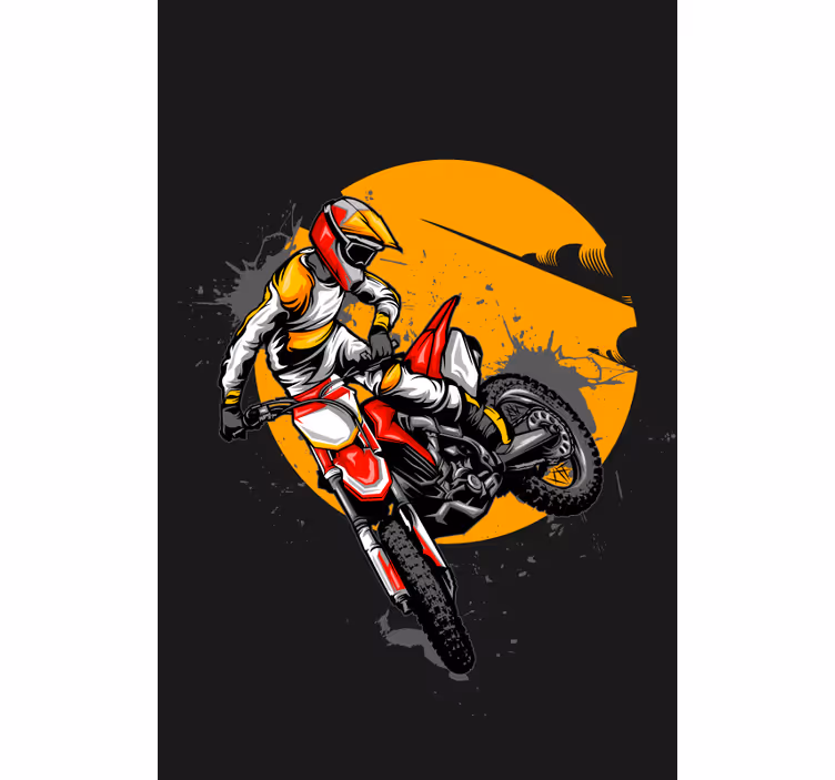 Tenda a rullo con motociclista - TenStickers