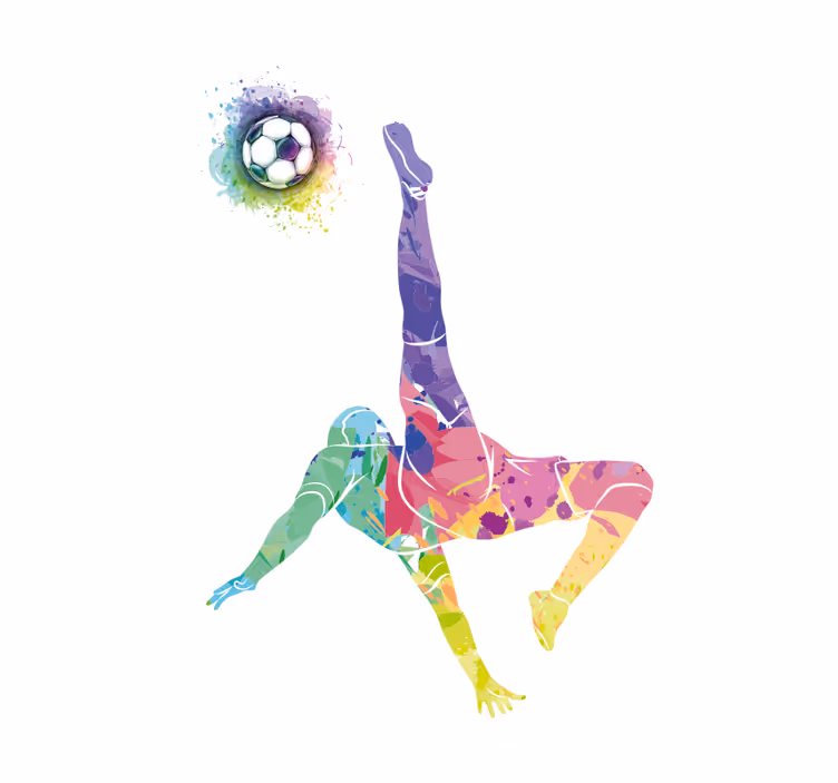 Tenda a rullo giocatore di calcio multicolore - TenStickers