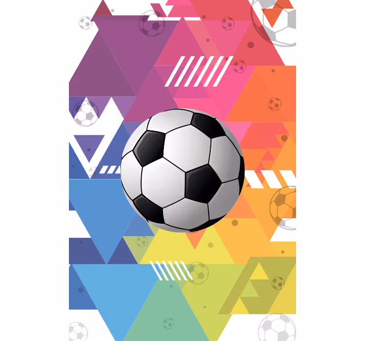 Tenda a rullo sport Palline geometriche multicolori - TenStickers