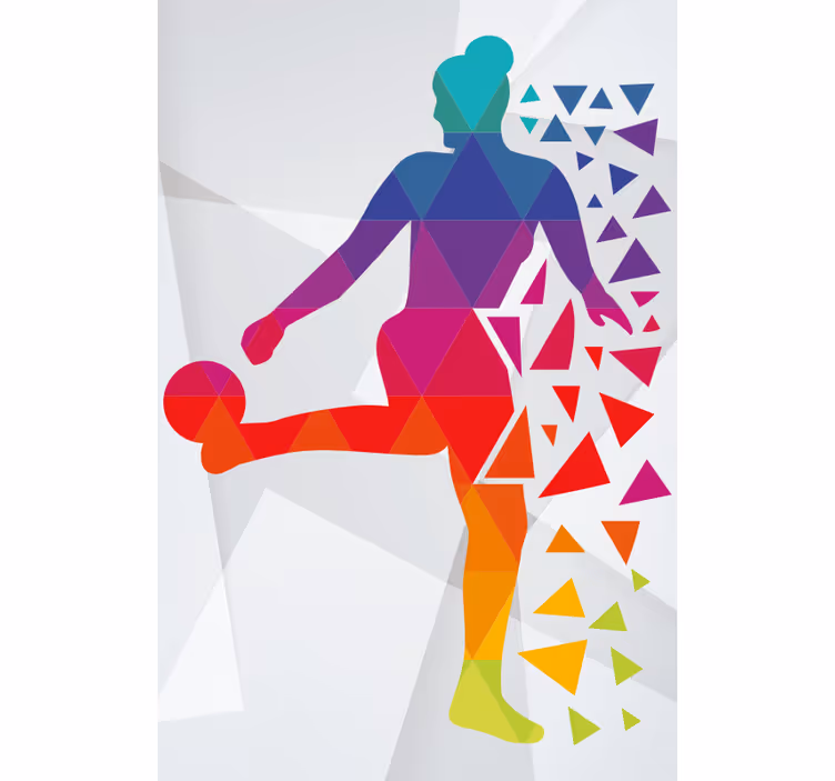 Tenda a rullo sport calciatore geometrico - TenStickers