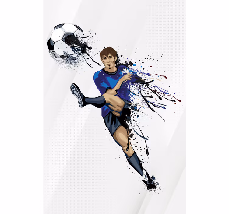 Tenda a rullo sport calcio d'azione - TenStickers