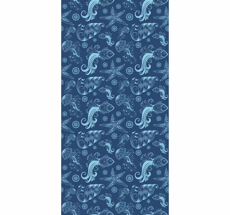 Tenda a rullo animali modello di fauna oceanica - TenStickers