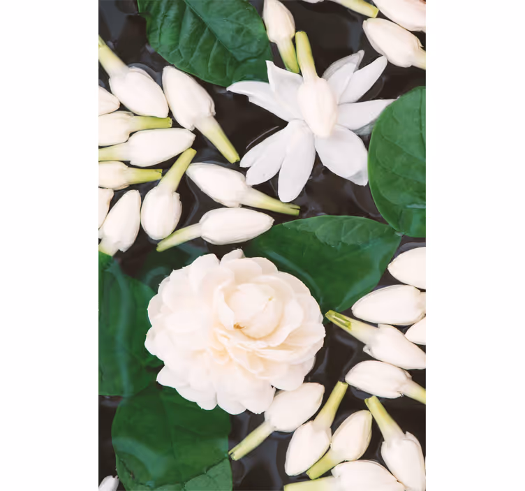 Tenda a rullo fiori e piante composizione floreale elegante - TenStickers