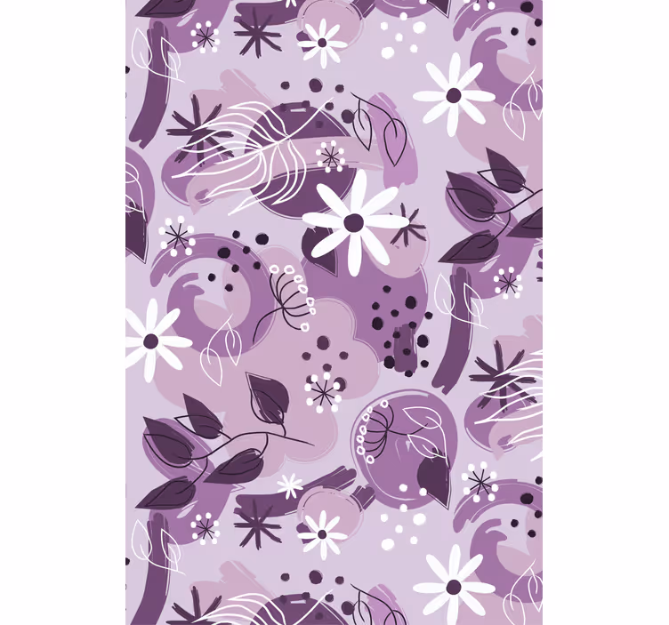 Tenda a rullo cucina floreale Viola diverso - TenStickers