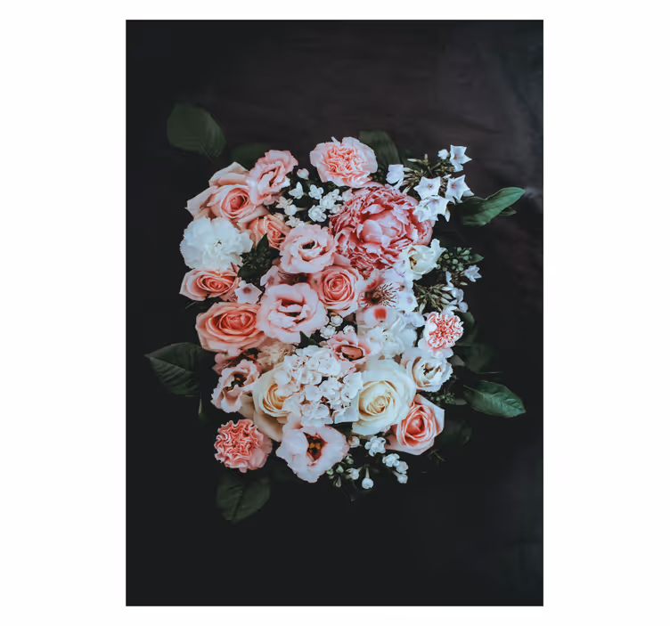 Tenda a rullo fiori composizione floreale in fiore - TenStickers