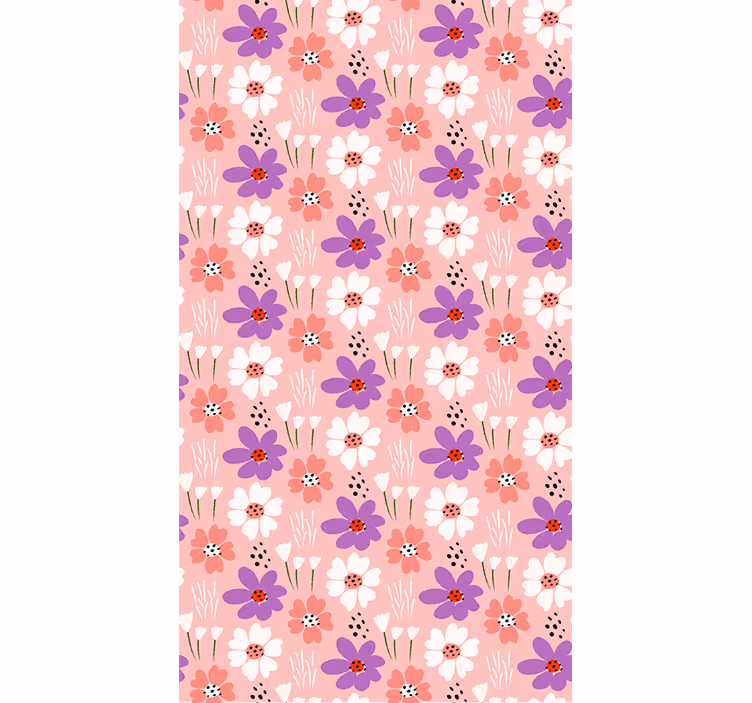 Tenda a rullo fiori delizia con motivo floreale - TenStickers