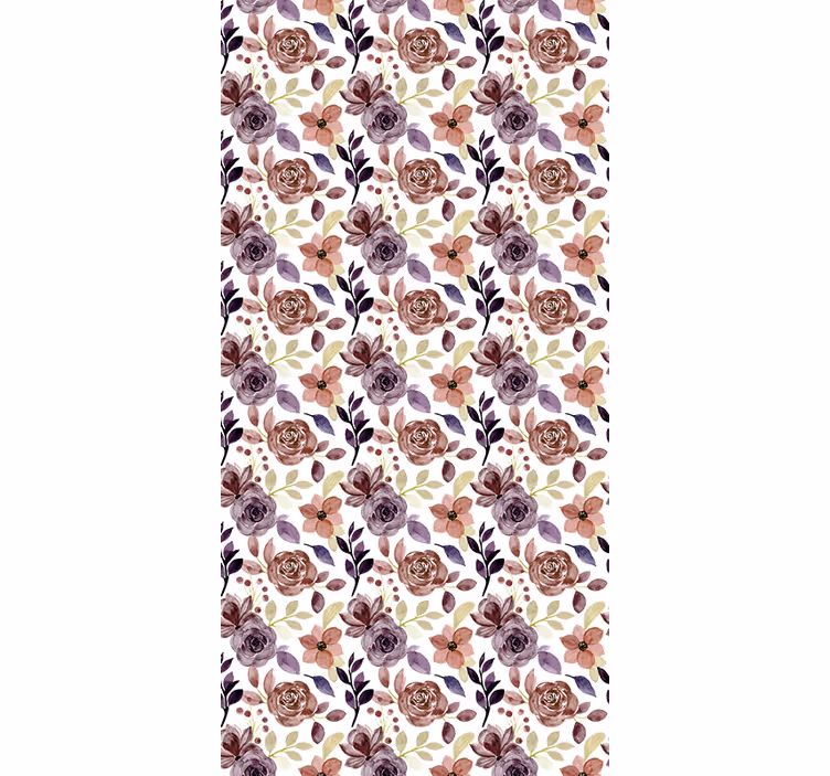 Tenda a rullo fiori motivo rose e fiori - TenStickers