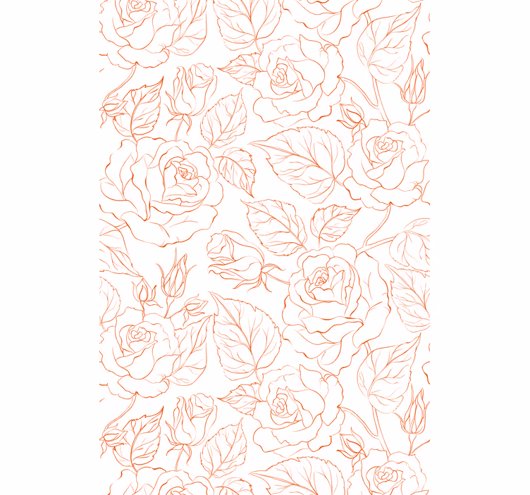 Tenda a rullo soggiorno delicati motivi a rose - TenStickers