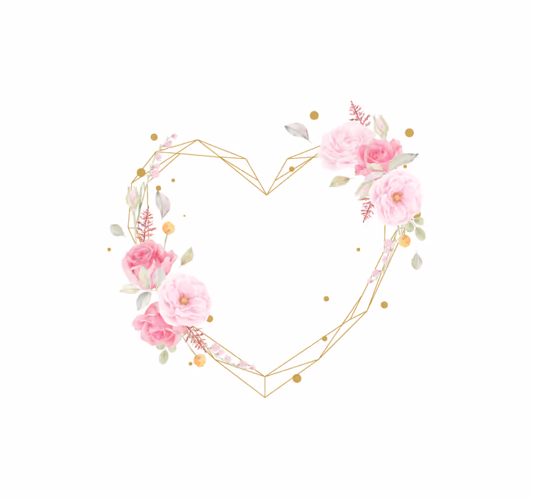 Tenda a rullo fiori disposizione del cuore - TenStickers