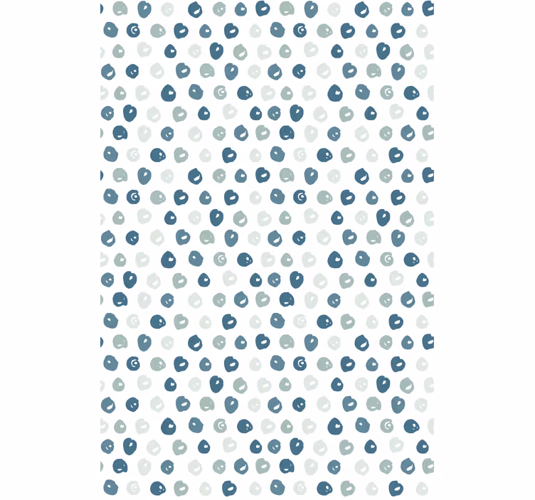 Tenda a rullo soggiorno punti dipinti di blu - TenStickers