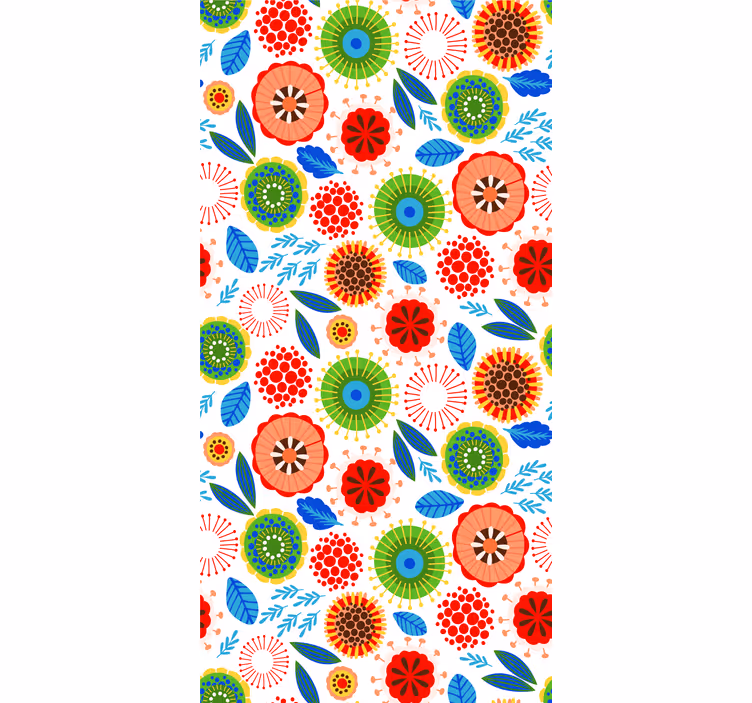 Tenda a rullo cucina multicolore floreale - TenStickers