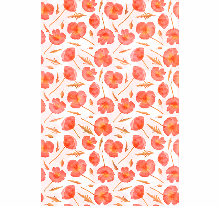 Tenda a rullo con fiori e piante delicati motivi floreali - TenStickers