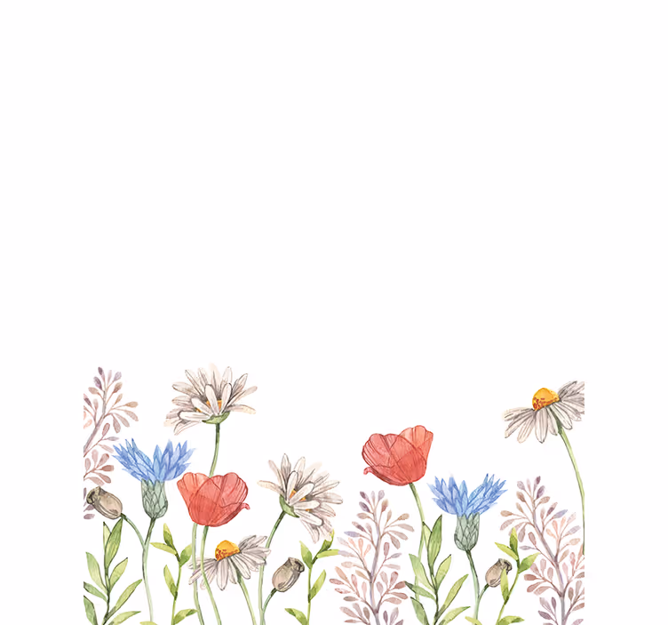 Tenda a rullo cucina moderna fiori e piante acquerello - TenStickers