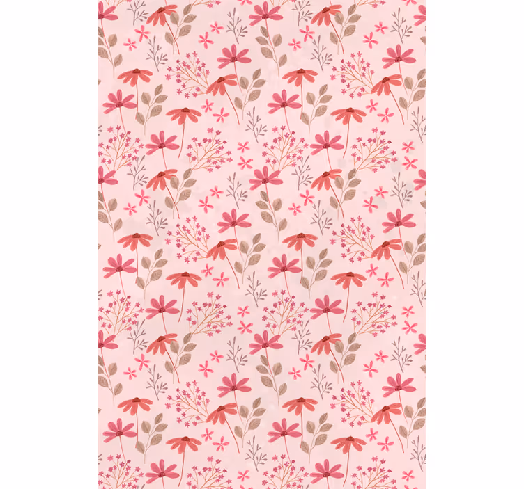 Tenda a rullo fiori e piante composizione botanica gioiosa - TenStickers