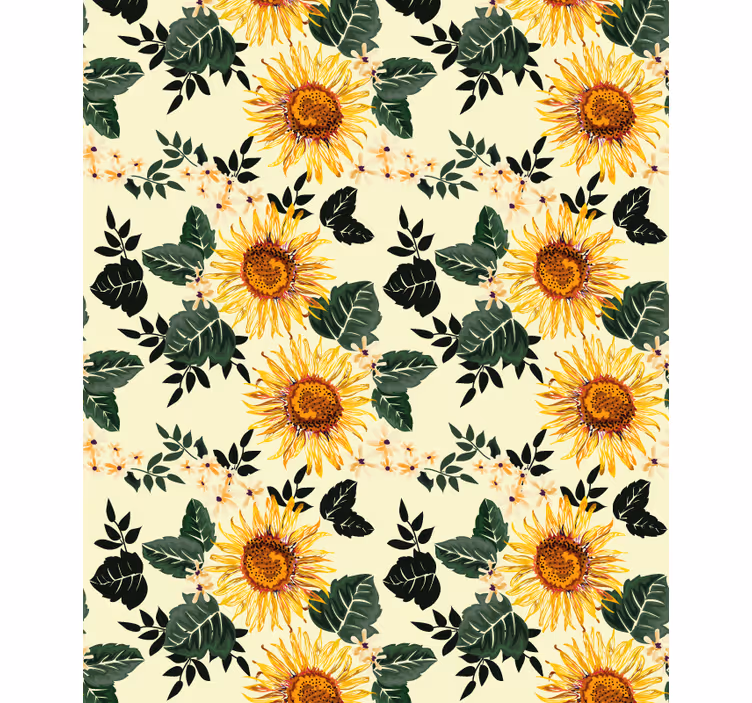 Tenda a rullo fiori e piante tema floreale girasole - TenStickers