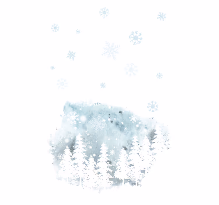 Tende a rullo moderne Opere d'arte di conifere invernali - TenStickers
