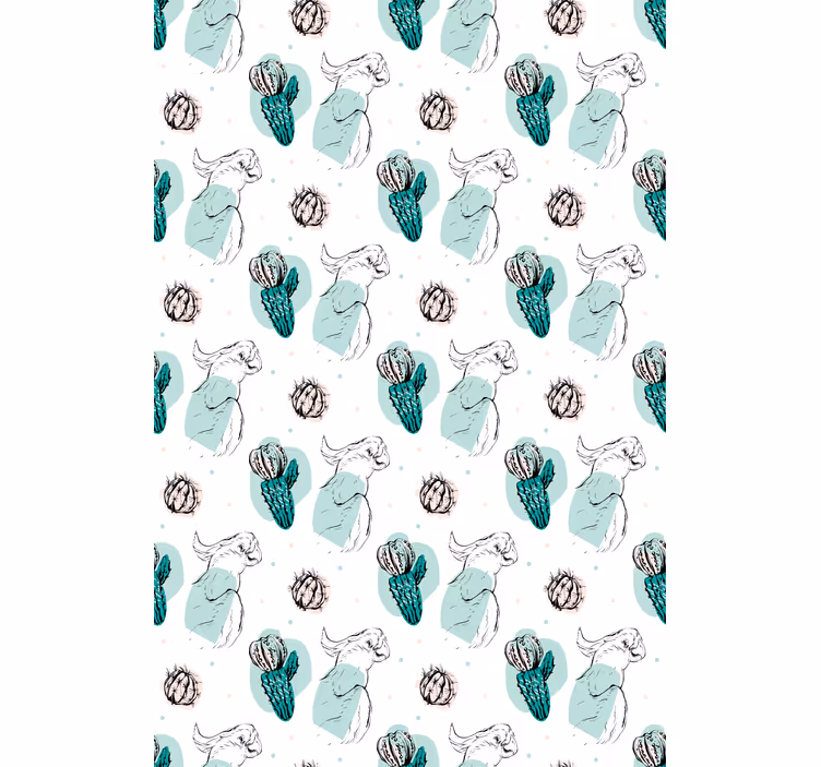 Tenda a rullo con pappagalli e cactus - TenStickers