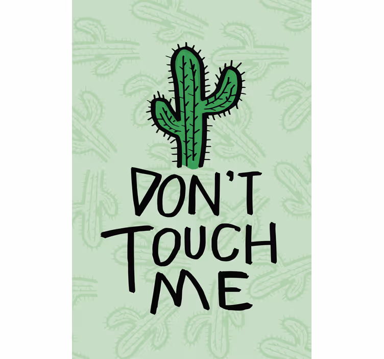 Tende a rullo Camera da letto Cactus 'non toccarmi' - TenStickers