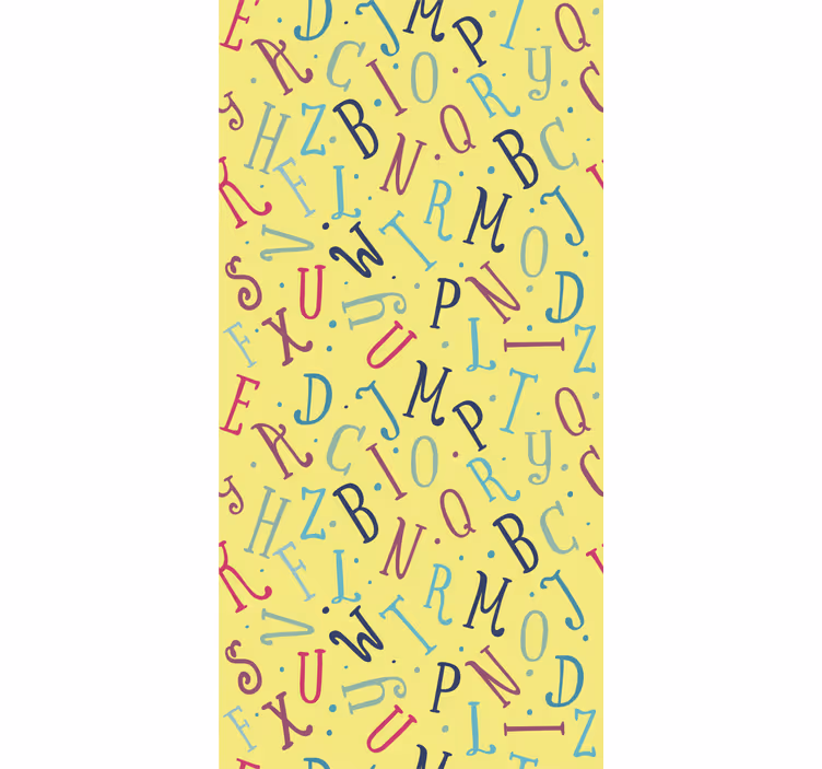 Tenda a rullo frasi lettere dell'alfabeto colorate - TenStickers