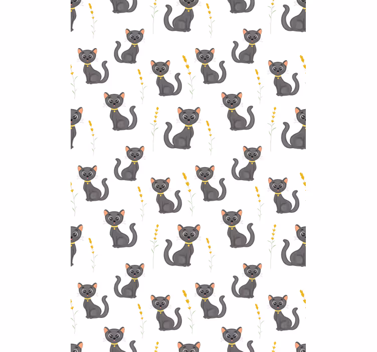 Tenda a rullo animali modello gatti neri - TenStickers