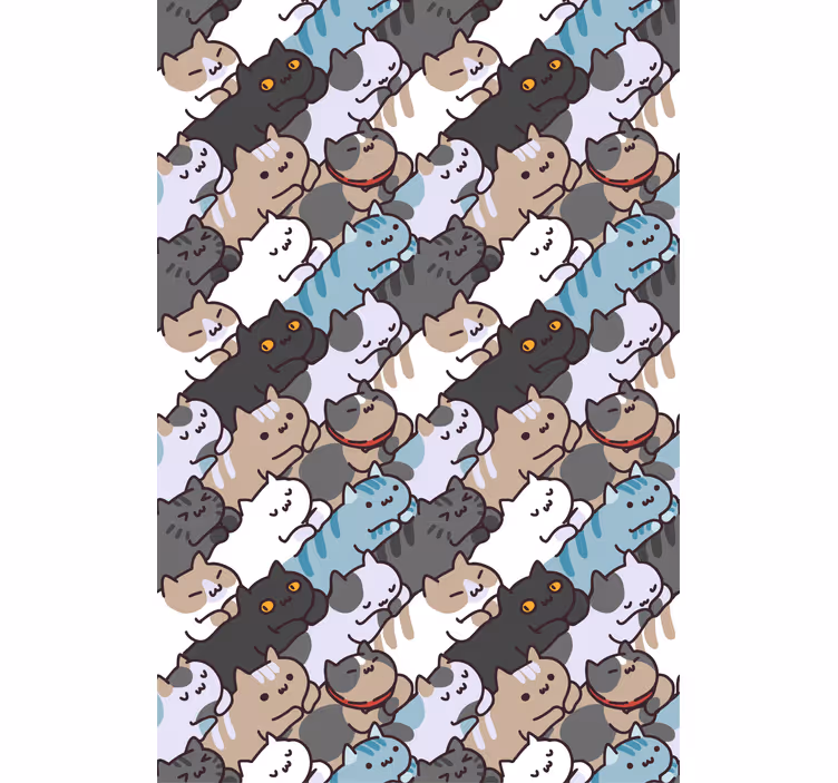 Tende a rullo Bambini Simpatici gatti che dormono pattern - TenStickers