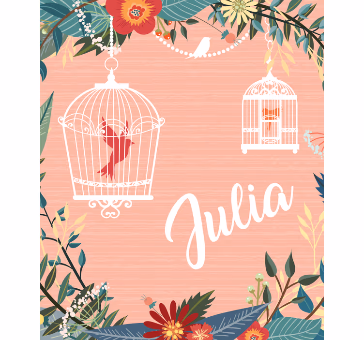 Tenda a rullo fiori e piante gabbie e fiori - TenStickers