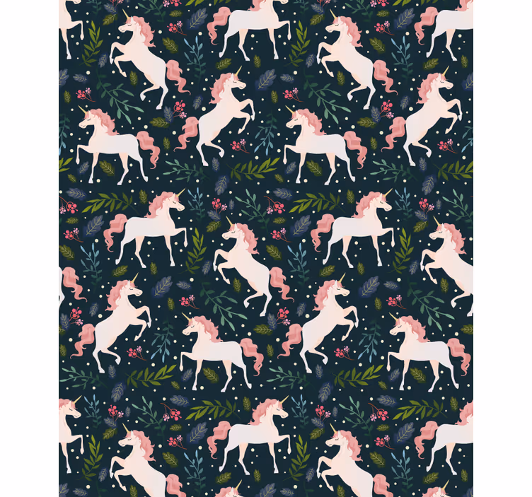 Tenda a rullo cameretta modello unicorno realistico - TenStickers