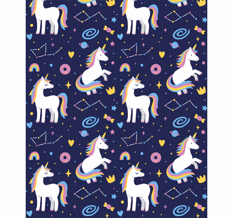 Tenda a rullo tema fantasy unicorno - TenStickers
